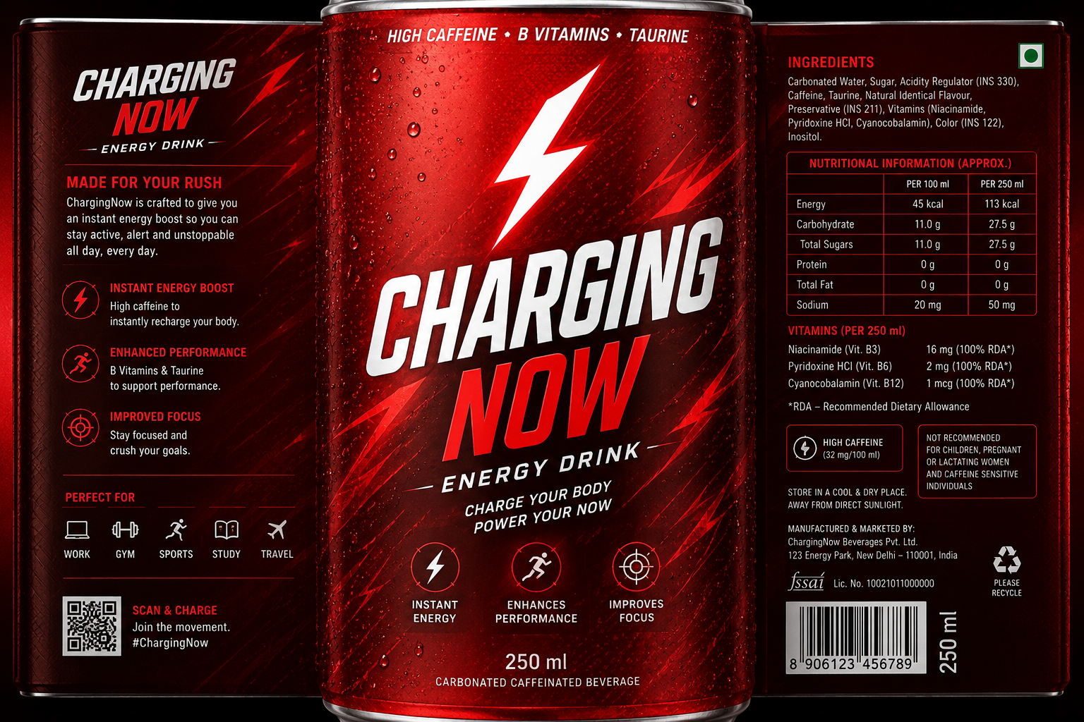 Energy Drink Packaging Design