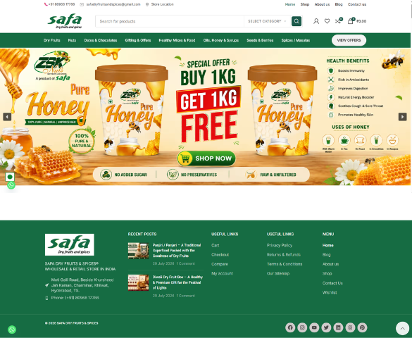 Honey Brand Website Design